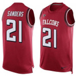 Falcons #21 Deion Sanders Red Team Color Tanktop Jersey For Fans