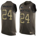Panthers #24 James Bradberry Green Team Color Tanktop Jersey For Fans