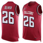 Falcons #26 Isaiah Oliver Red Team Color Tanktop Jersey For Fans