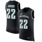 Eagles #22 Sidney Jones Black Team Color Tanktop Jersey For Fans
