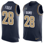 Rams #28 Marshall Faulk Navy Blue Team Color Tanktop Jersey For Fans
