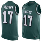 Eagles #17 Alshon Jeffery Midnight Green Team Color Tanktop Jersey For Fans