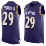 Ravens #29 Earl Thomas III Purple Team Color Tanktop Jersey For Fans