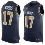 Rams #17 Robert Woods Navy Blue Team Color Tanktop Jersey For Fans