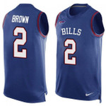 Bills #2 John Brown Royal Blue Team Color Tanktop Jersey For Fans