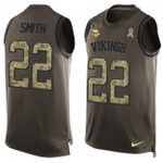 Vikings #22 Harrison Smith Green Team Color Tanktop Jersey For Fans