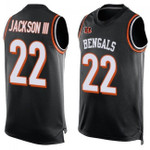 Bengals #22 William Jackson III Black Team Color Tanktop Jersey For Fans