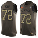 Browns #72 Eric Kush Green Team Color Tanktop Jersey For Fans