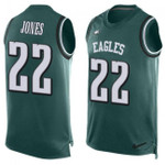 Eagles #22 Sidney Jones Midnight Green Team Color Tanktop Jersey For Fans