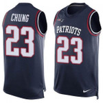 Patriots #23 Patrick Chung Navy Blue Team Color Tanktop Jersey For Fans