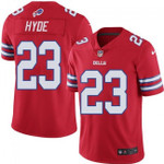 Bills #23 Micah Hyde Red Team Color V-neck Short-sleeve Jersey For Fans