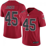 Atlanta Falcons #45 Deion Jones Red Team Color V-neck Short-sleeve Jersey For Fans