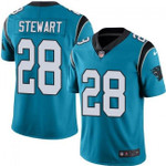 Carolina Panthers #28 Jonathan Stewart Blue Team Color V-neck Short-sleeve Jersey For Fans
