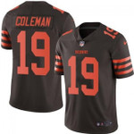 Cleveland Browns #19 Corey Coleman Brown Team Color V-neck Short-sleeve Jersey For Fans