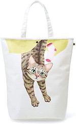 Design Canvas Utility Tote Bag with the cute cat print