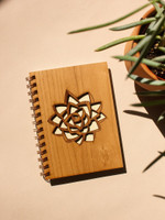 Succulent Wood Journal Notebook Blank Pages Classic Style