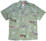 Usa Airplanes Men'S Aloha Hawaiian Shirt