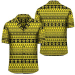 Polynesian Tattoo Tribal Yellow Hawaiian Shirt