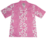 White Hibiscus Panel Hawaiian Shirt