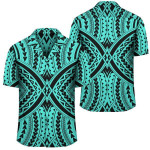 Polynesian Tradition Turquoise Hawaiian Shirt