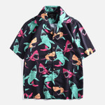 Colorful Shark Men'S Hawaiian Shirt
