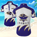 Nfl Baltimore Ravens Hawaiian Shirt Tropical Shirt  Mens Floral Button Up Shirt