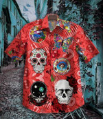 Gettyshirt  Skull Tropical Vintage Grateful Dead Cotton Mens Hawaiian Shirt