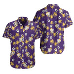 Minnesota Vikings Floral Woven Button Up Shirt - Purple