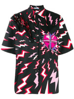 Lightning Bolt Heart Print Hawaiian Shirt