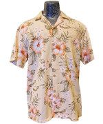 Hibiscus Resort Peach Hawaiian Shirt