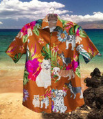 Gettyshirt   Hot Dogs Tropical Vintage Cotton Mens Hawaiian Shirt