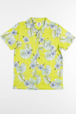 Lime Color Hibiscus Hawaiian Shirt