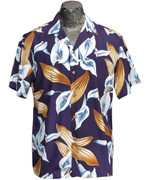 Calla Lily Purple Hawaiian Shirt