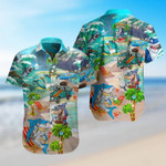Vintage Beach Party Shirt Collar Hawaiian Shirt