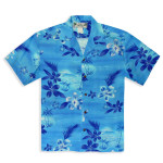 80s Floral Palm Hawaiian Shirt