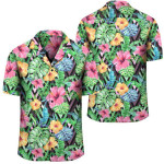 Tropical Hibiscus Banana Leafs Hawaiian Shirt