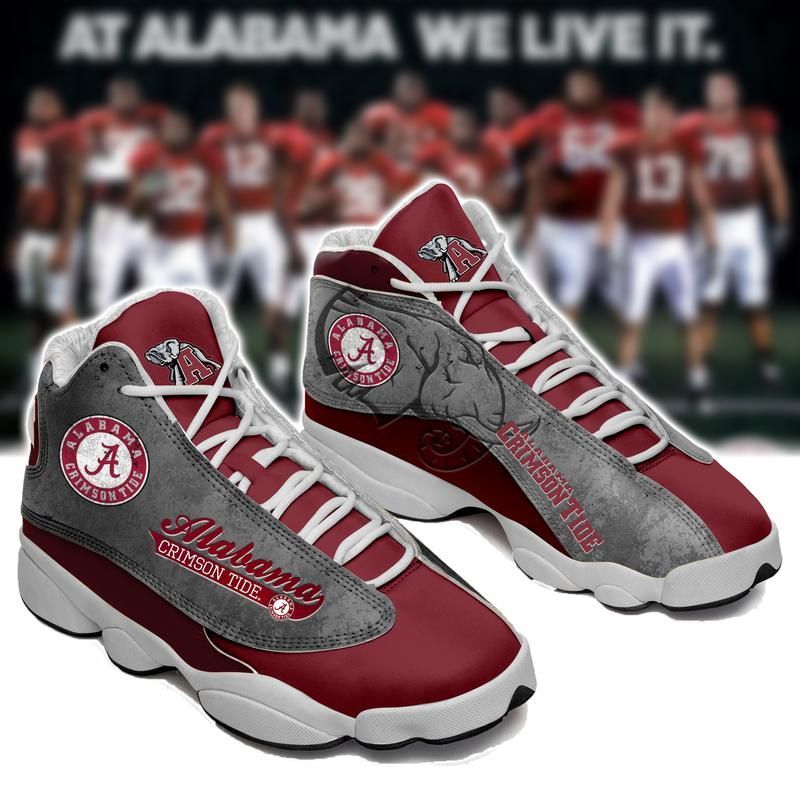 Alabama crimson tide football team form air jordan 13 sneakers -lan1 shoes all size for men- women
