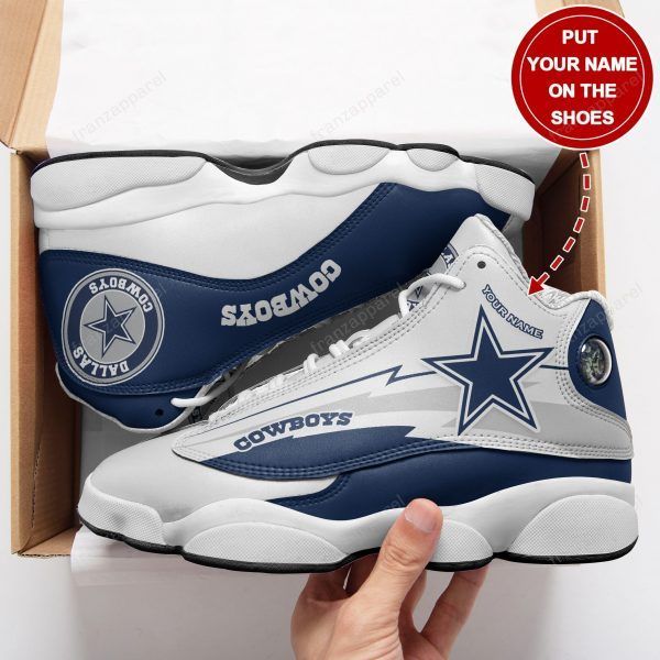 Dallas cowboys personalized air jordan 13 sneakers 552 newcreation jd13