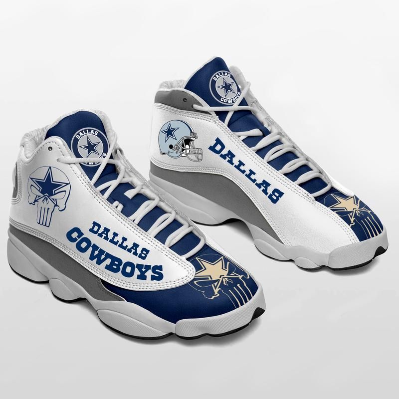 Dallas cowboys team form air jordan 13 sneakers football team-hao0017 shoes all size for men- women - men / us 14