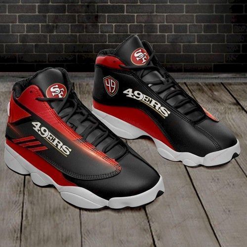 San francisco 49ers air jordan 13 sneakers sport shoes full size jd13 sneakers personalized shoes design