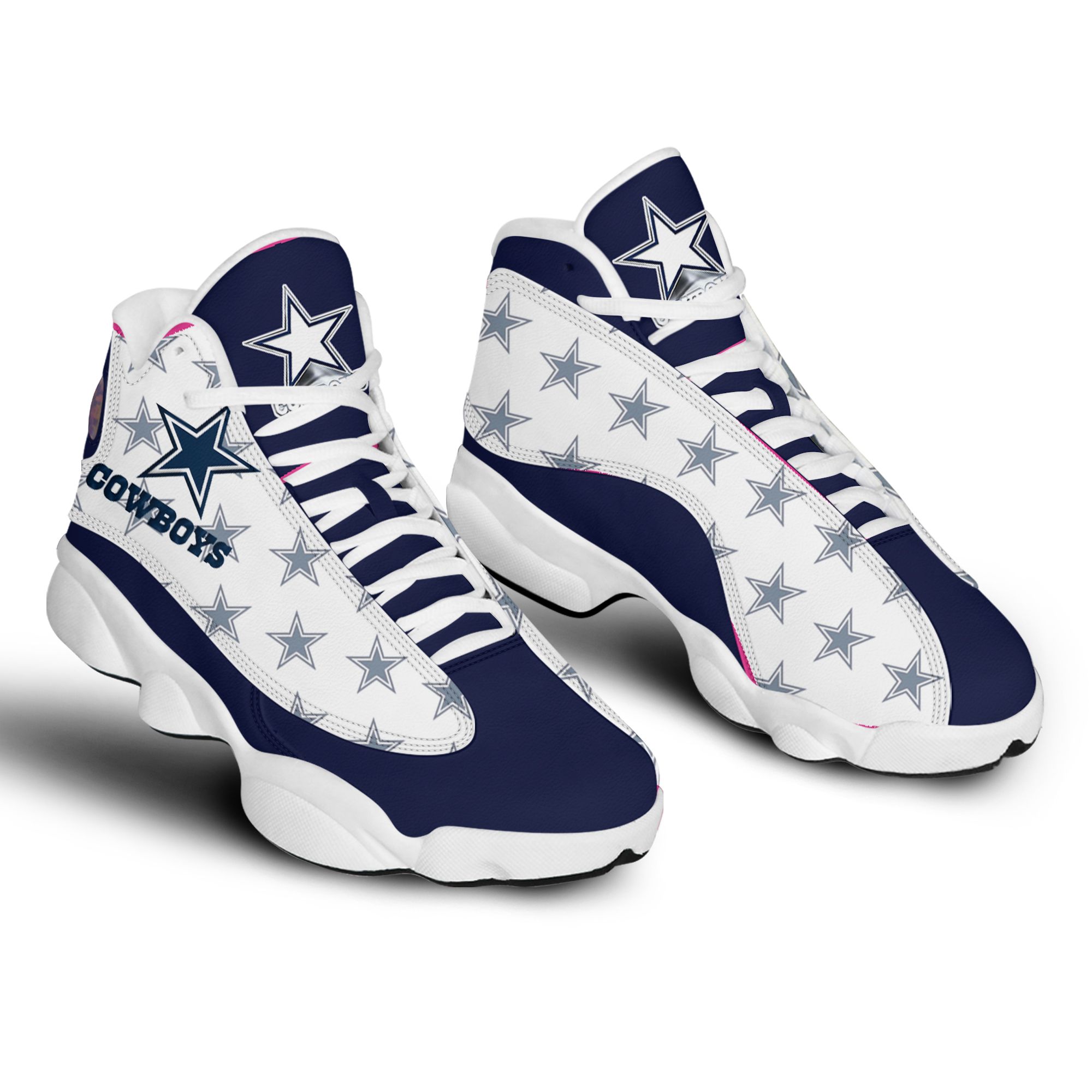 Dallas cowboys football air jordan 13 sneakers personalized shoes for fan - men / us 7