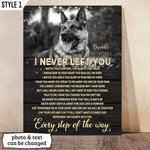 I Never Left You Personalized Dog Memorial Gift Wall Art Vertical Poster Canvas Framed Print
