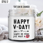 Happy V Day Light Me When You Want To Play Candle Personalized Wedding Anniversary Gift For Wife Husband