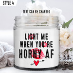 Happy V Day Light Me When You Want To Play Candle Personalized Wedding Anniversary Gift For Wife Husband
