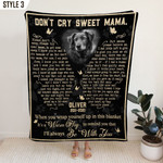 Don't Cry Sweet Mama Printable Blanket Butterfly Shape Personalized Dog Memorial Gift For Dog Mom