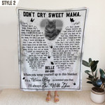 Don't Cry Sweet Mama Printable Blanket Butterfly Shape Personalized Cat Memorial Gift For Cat Mom
