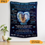 I'll Be Waiting At The Door Dog Poem Blanket Personalized Dog Memorial Gift For Dog Lovers