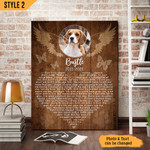 Don't Cry Sweet Mama Dog Poem Printable Vertical Canvas Poster Framed Print Personalized Dog Memorial Gift For Dog Mom