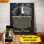 I'll Be Waiting At The Door Horse Poem Printable Vertical Canvas Poster Framed Print Personalized Horse Memorial Gift For Horse Lovers