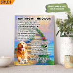 I'll Be Waiting At The Door Dog Poem Printable Vertical Canvas Poster Framed Print Personalized Dog Memorial Gift For Dog Lovers